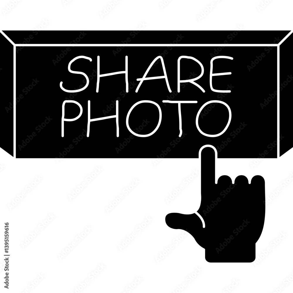 Obraz premium Share Photo Icon