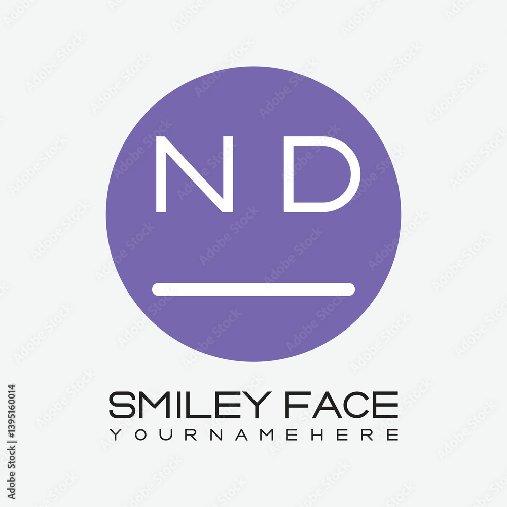initial monogram for Smiley face logo with circle style design.