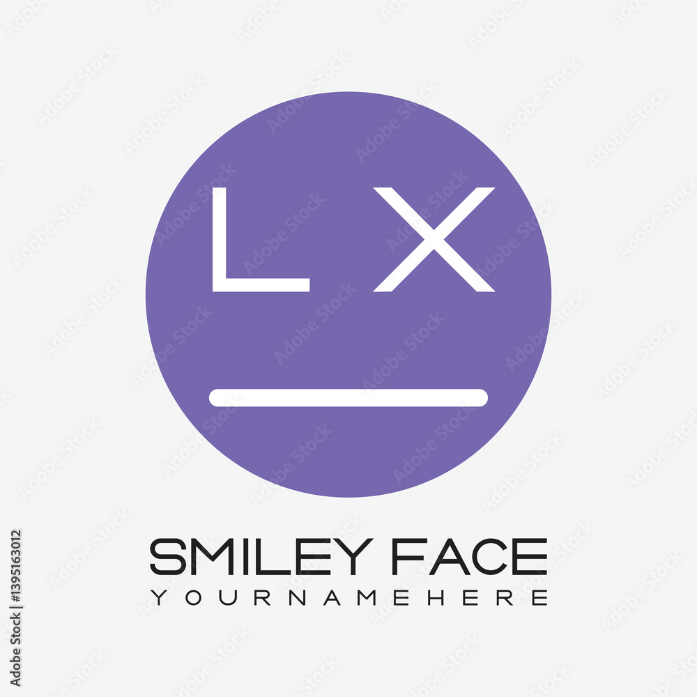 initial monogram for Smiley face logo with circle style design.