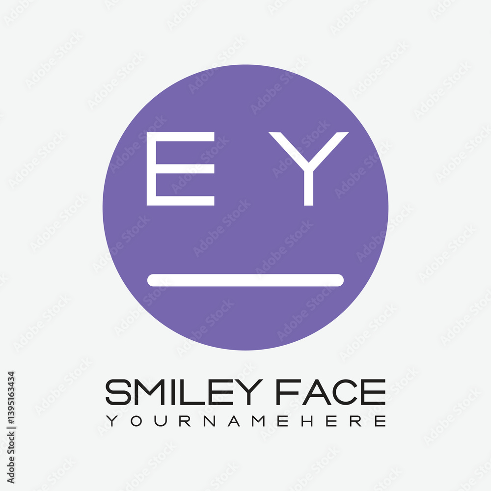 initial monogram for Smiley face logo with circle style design. initial monogram for Smiley face logo with circle style design.