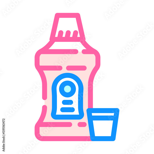 medicine bottle diarrhea relief color icon vector illustration