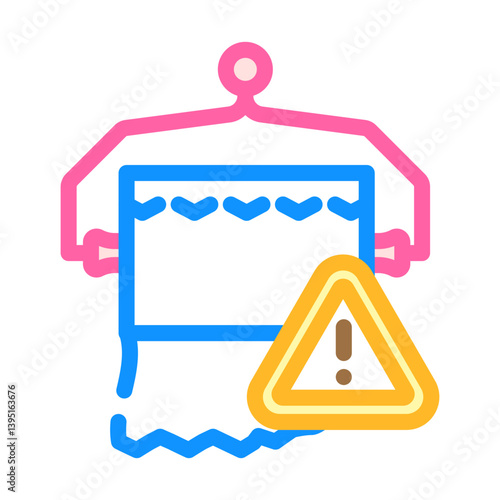 diarrhea warning color icon vector illustration