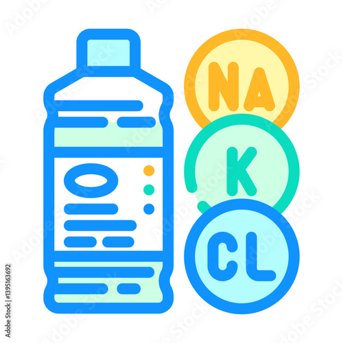 pedialyte electrolyte drink diarrhea color icon vector illustration
