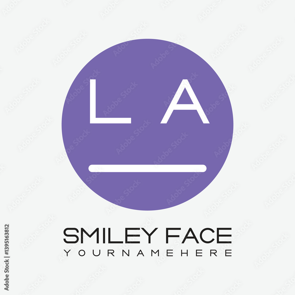 initial monogram for Smiley face logo with circle style design. initial monogram for Smiley face logo with circle style design.