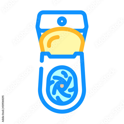flush toilet diarrhea color icon vector illustration