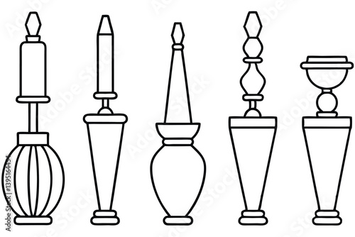 buret line art concept for educational purposes