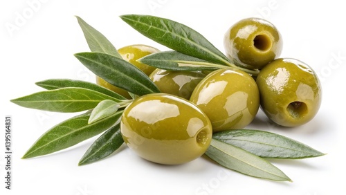 Green Olives with Leaves Cl...