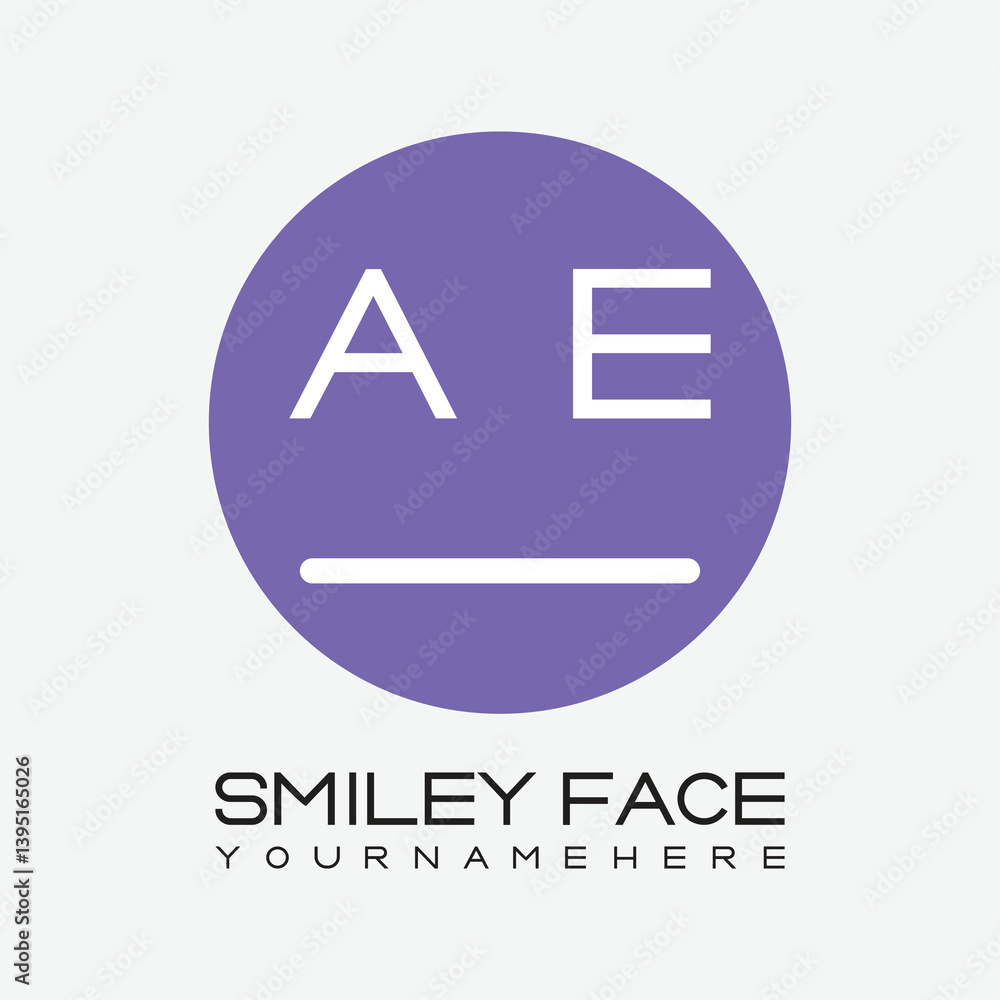 initial monogram for Smiley face logo with circle style design. initial monogram for Smiley face logo with circle style design.