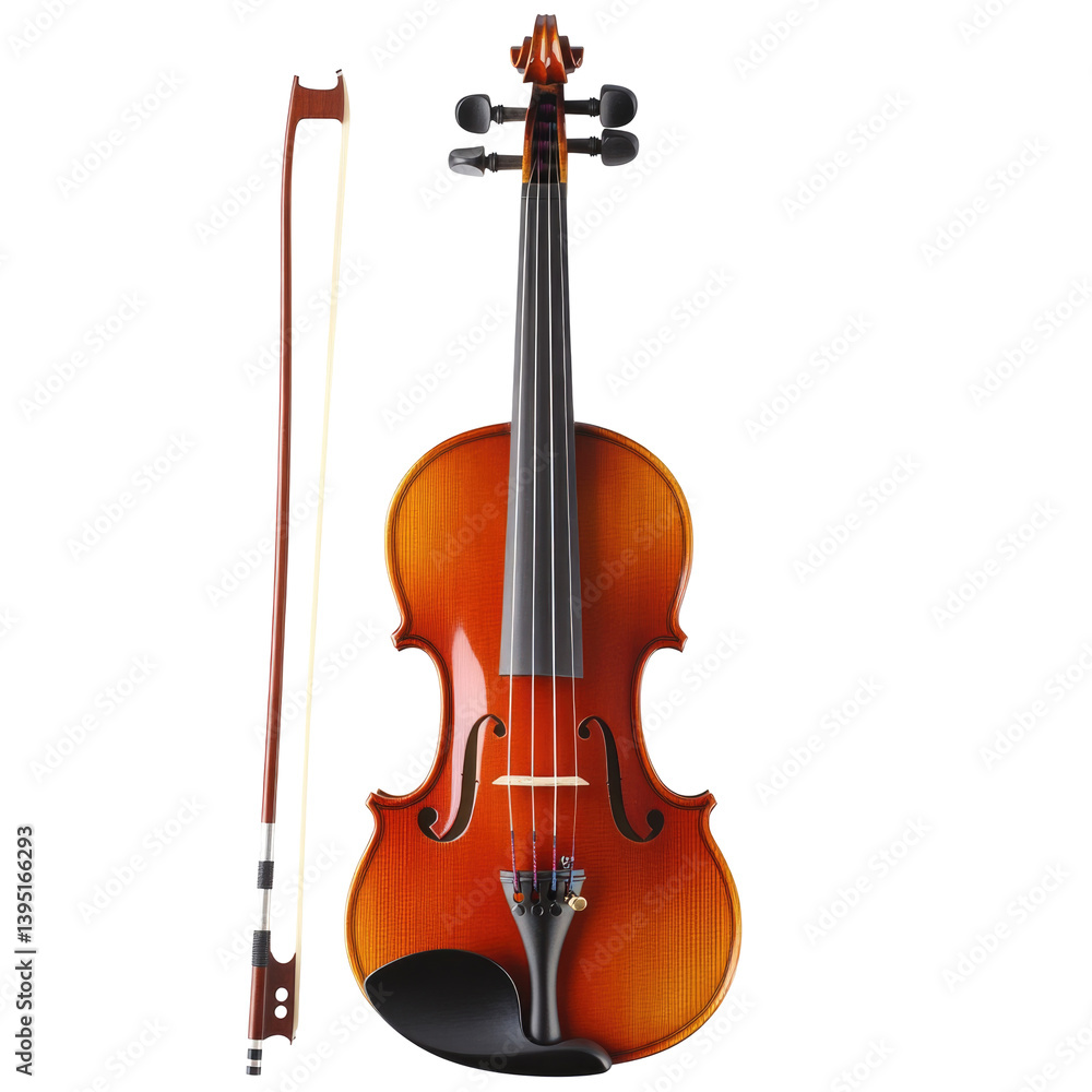 Classical Violin Bow on transparent background Classical Violin Bow on transparent background