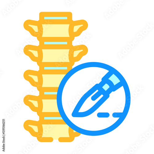 orthopedic surgery fracture injury color icon vector illustration