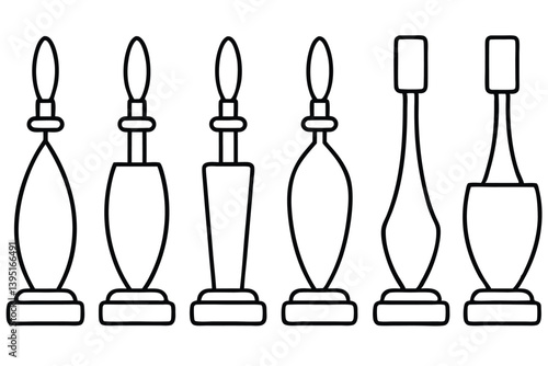 buret line art design for chemistry students.