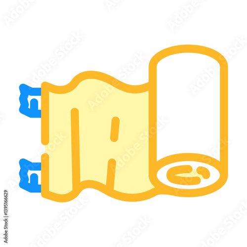 medical bandage roll fracture injury color icon vector illustration