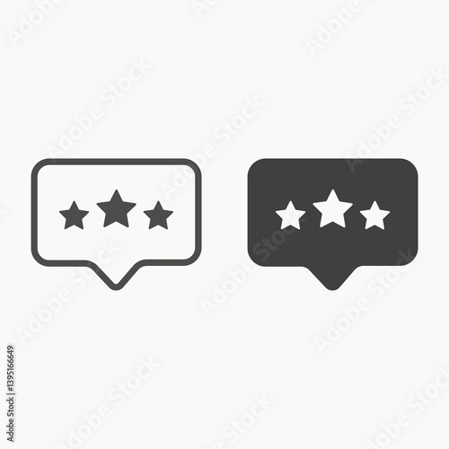 Wallpaper Mural rate, feedback, stars isolated vector icon. comment, review, chat, rank, rating symbol Torontodigital.ca
