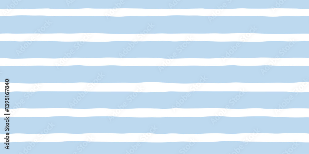 Blue stripes seamless pattern. Cute baby lines print. Watercolor sea stripes background