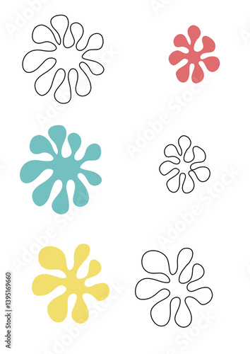 set of funny blobs 