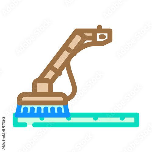 tile grout cleaning home maintenance color icon vector illustration