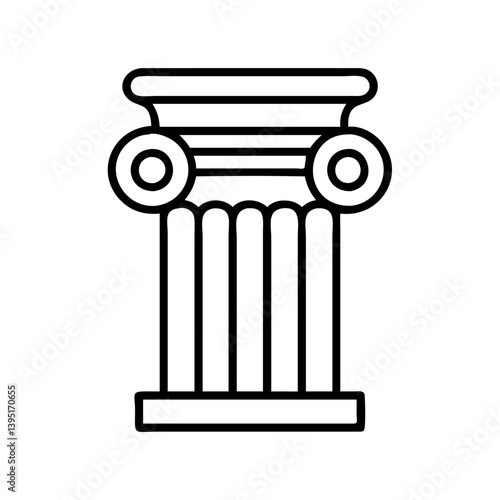 Illustration of a doric order column architectural design ancient greek roman style