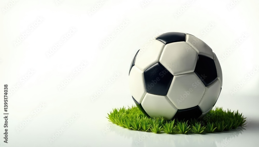 Fototapeta premium High-angle view of football against white backdrop , fitness, oval, object
