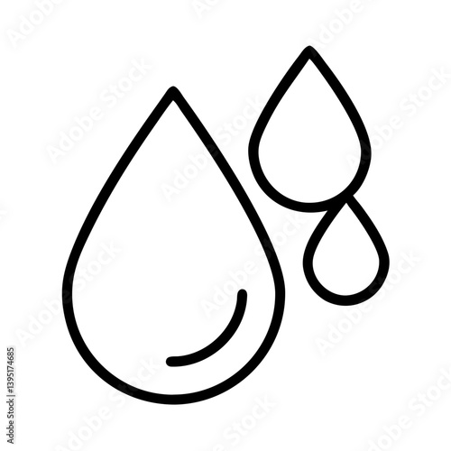 Water drop icon vector illustration of liquid droplet symbol for graphic design use
