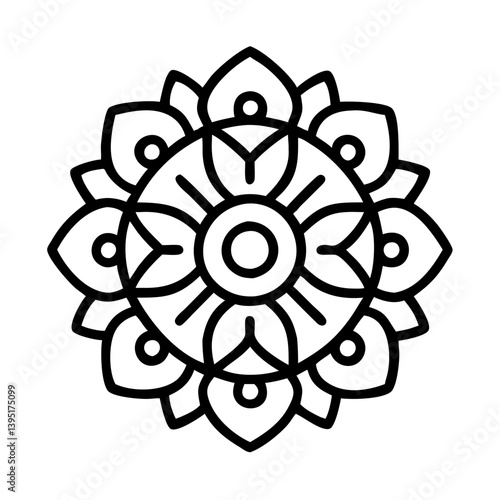 Floral mandala design intricate flower pattern decorative element vector graphic art