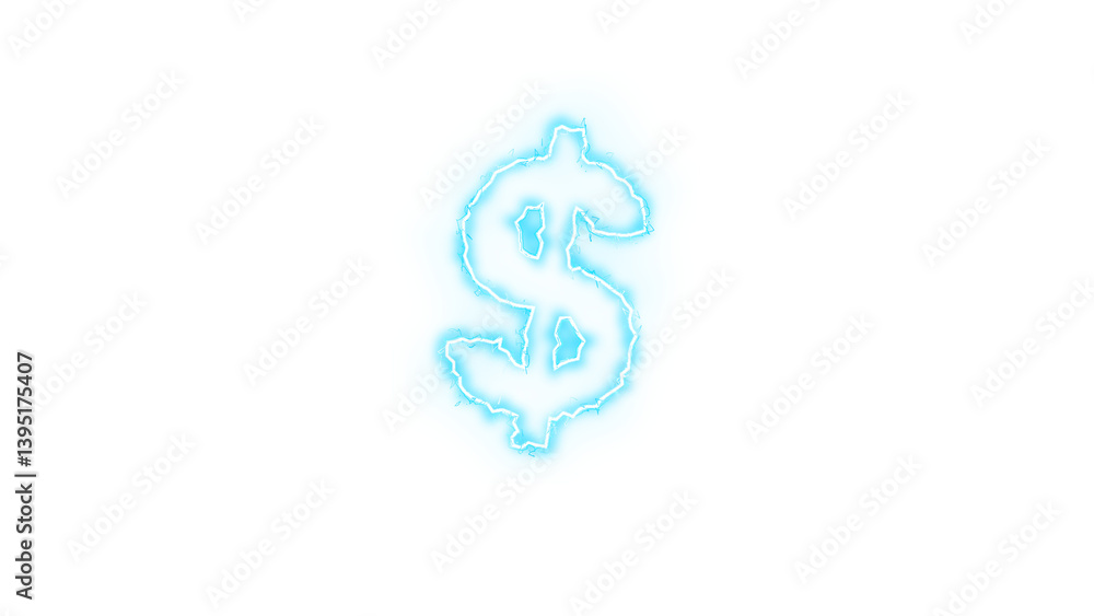 Dollar currency Sign Lightning Text Effect Dollar currency Sign Lightning Text Effect