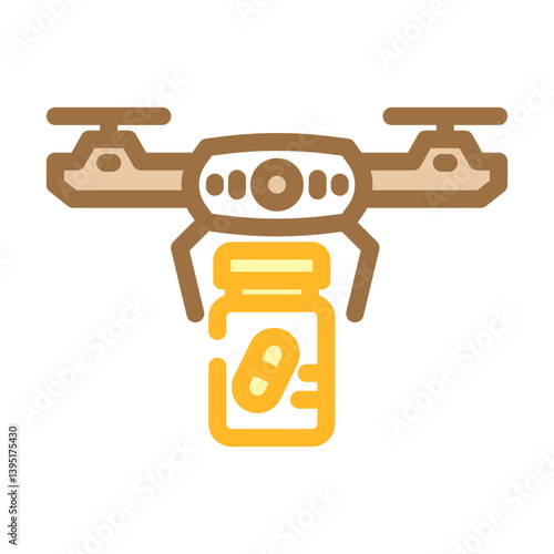 prescription delivery pharmacist color icon vector illustration