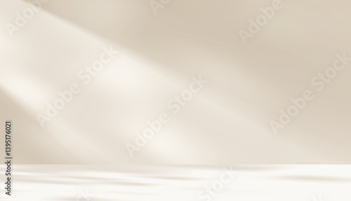 Brown Background,Blur gardeint light,shadow on wall studio background for product display,Beige Backdrop for Autumn banner,Vector 3D podium stand for spring,summer
