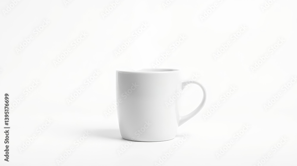 Obraz premium c Steaming White Mug Illustration 