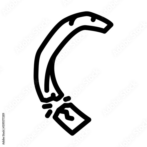 fractured rib fracture injury line icon vector illustration