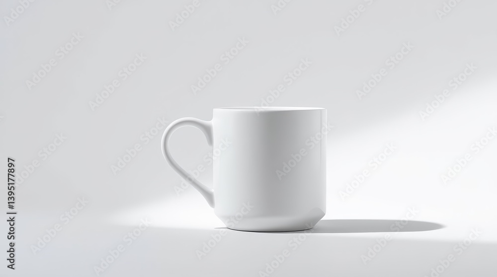 Obraz premium c Steaming White Mug Illustration 