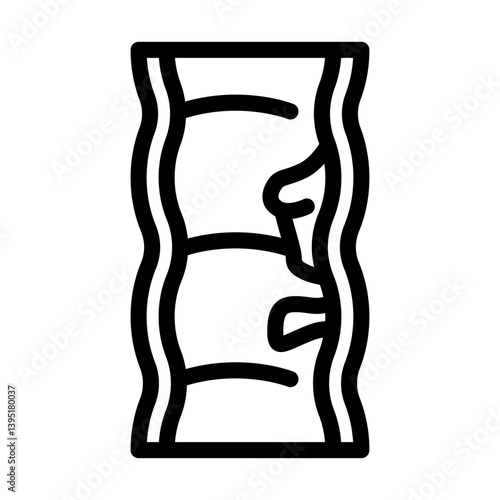 colon polyps gastroenterologist line icon vector illustration