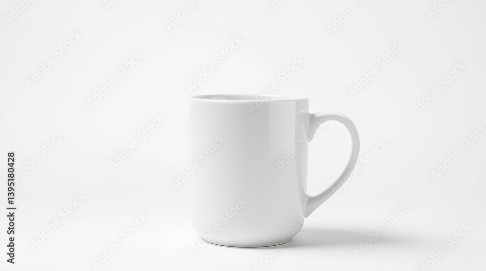 Obraz premium c Steaming White Mug Illustration 