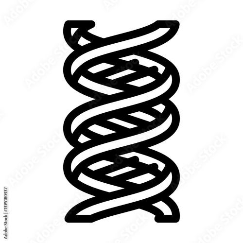 dna helix genetic engineering line icon vector illustration
