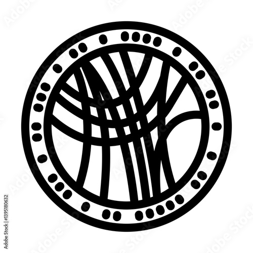 genome map genetic engineering line icon vector illustration