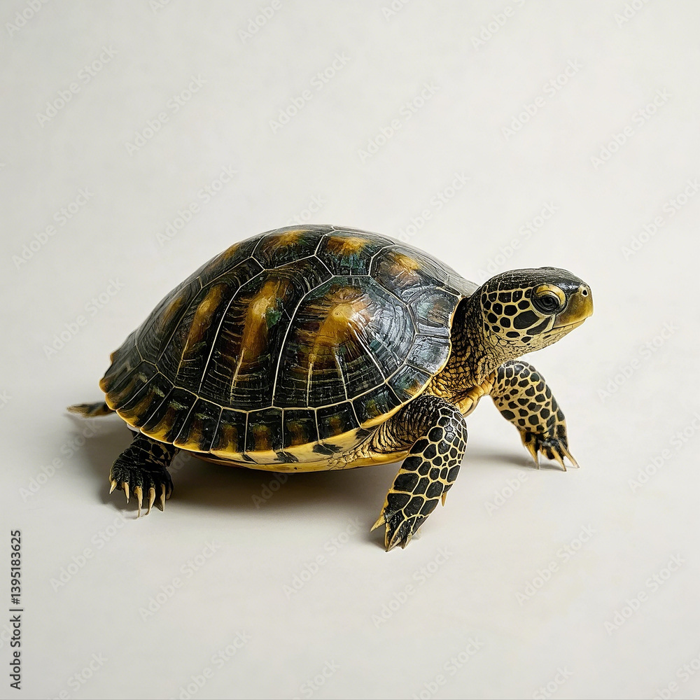 Obraz premium Colorful Turtle Isolated on White Background.