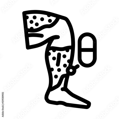 drug allergies pharmacist line icon vector illustration