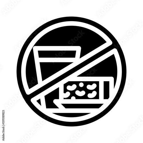 avoiding dairy foods diarrhea glyph icon vector illustration