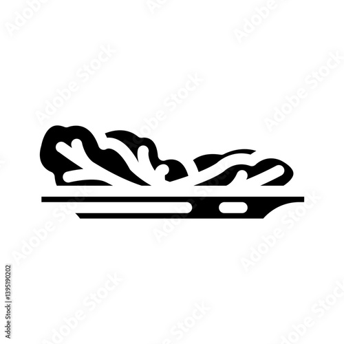 green leafy vegetable diarrhea glyph icon vector illustration