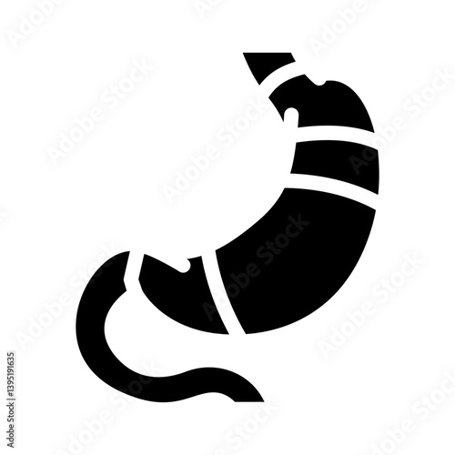 stomach anatomy gastroenterologist glyph icon vector illustration