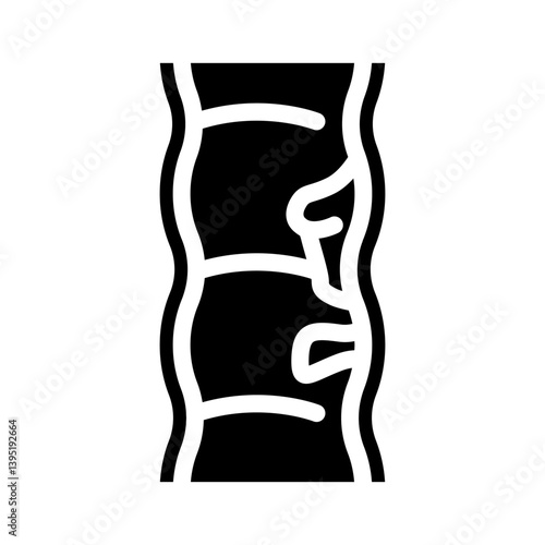 colon polyps gastroenterologist glyph icon vector illustration