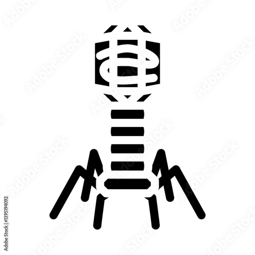 virus genetic engineering glyph icon vector illustration