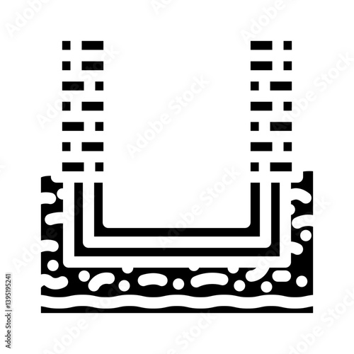 basement waterproofing home maintenance glyph icon vector illustration
