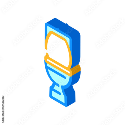 toilet diarrhea isometric icon vector illustration