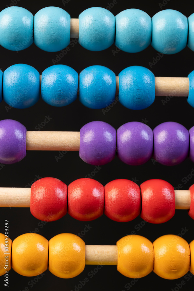 children's abacus for learning and development, close up children's abacus for learning and development, close up
