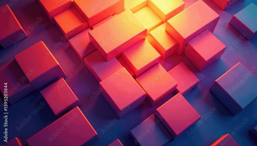 Fototapeta premium Interlocking squares creating a subtle optical illusion, background, interlocking
