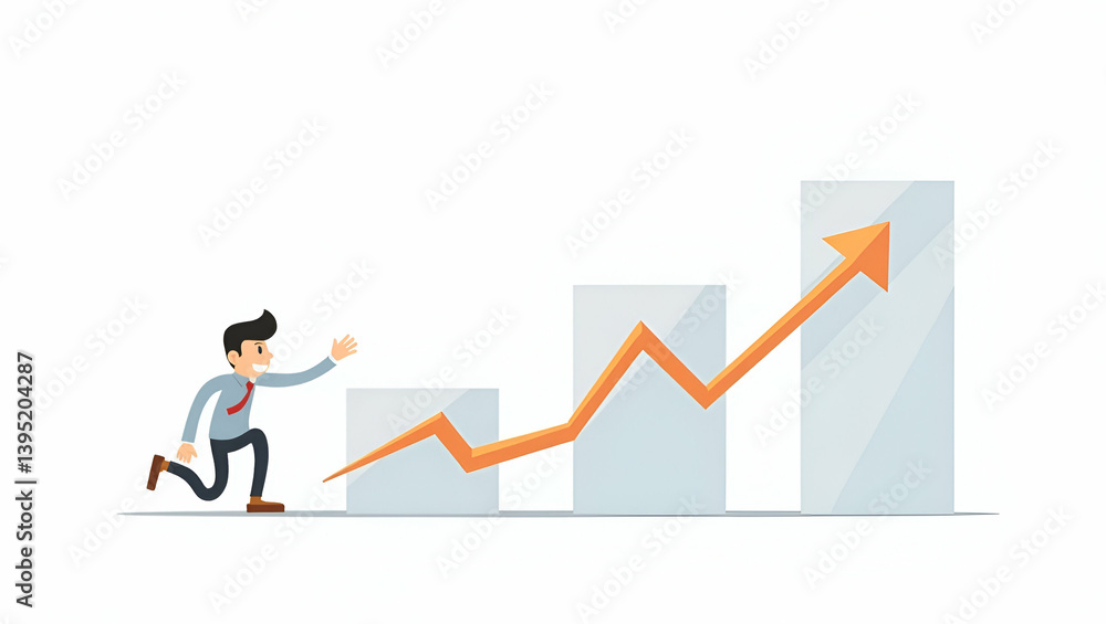 Dynamic Market Trends: Flat Vector Illustrations Showcasing Economic Growth Drivers, Innovative Business Strategies, and Analytical Performance Charts Dynamic Market Trends: Flat Vector Illustrations Showcasing Economic Growth Drivers, Innovative Business Strategies, and Analytical Performance Charts