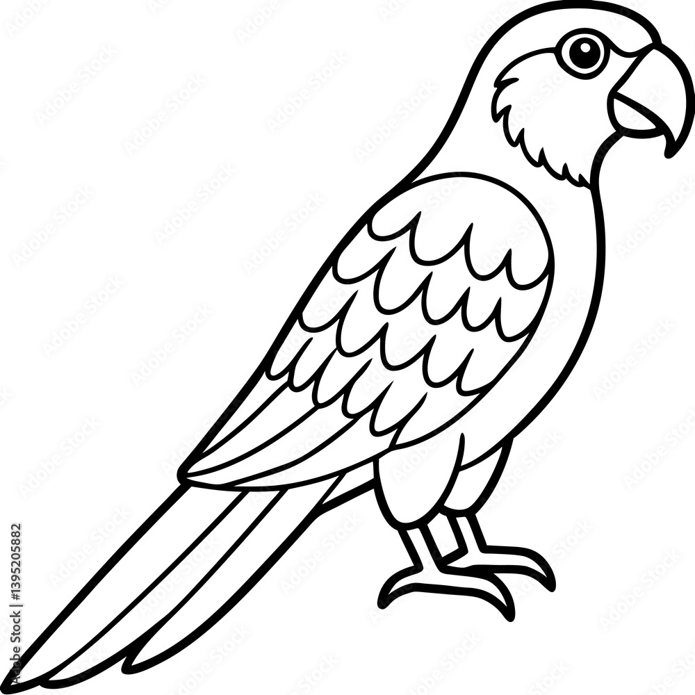 Fototapeta premium Minimalist kingfisher bird line art vector, elegant single-line drawing of a kingfisher bird, modern outline illustration, perfect for logos, tattoos, wildlife designs, nature-themed decor, branding, 