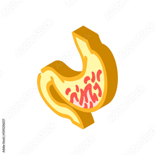 heartburn relief gastroenterologist isometric icon vector illustration