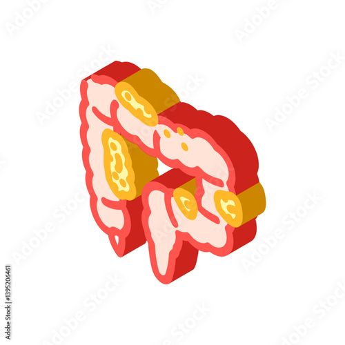 crohn disease gastroenterologist isometric icon vector illustration