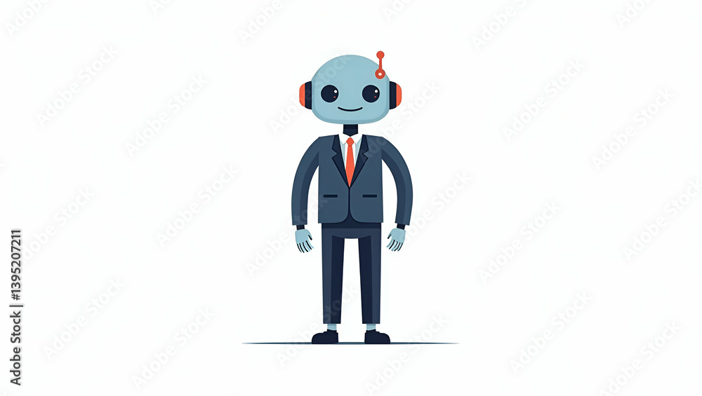 Flat Elegant imagery illustrating agentic AI behavior with autonomous decision processes and innovative machine learning features in dynamic technological settings in Simple flat cute vector illustra Flat Elegant imagery illustrating agentic AI behavior with autonomous decision processes and innovative machine learning features in dynamic technological settings in Simple flat cute vector illustra